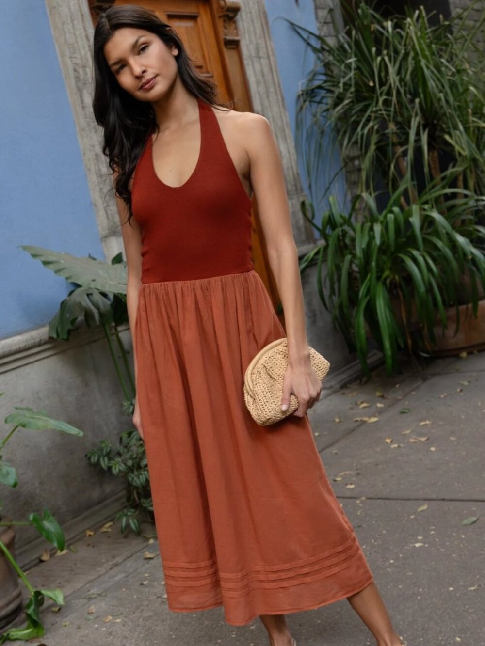 Bella Dahl Halter Red Sand Dress